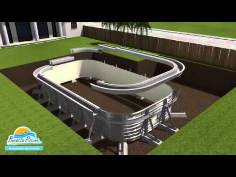 Montaggio piscine interrate a sfioro busatta www.risaliti.com youtube Piscine a sfioro prefabbricate