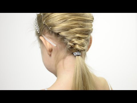 Scissor Waterfall Braid With Ribbon Natural Hair