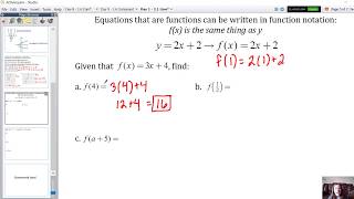 2.1 Part 1 - Solving Equations in Function Notation