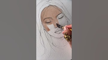 Watercolor painting tips for perfectionists 🥰 #kagalovska #watercolorsketch #fashionsketch