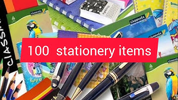 Stationery items name with picture and sounds|craft material list|school supplies 