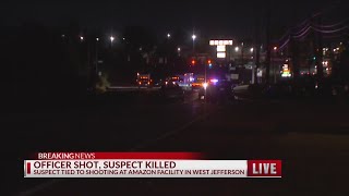 Police officer shot, Amazon shooting suspect dead in west Columbus