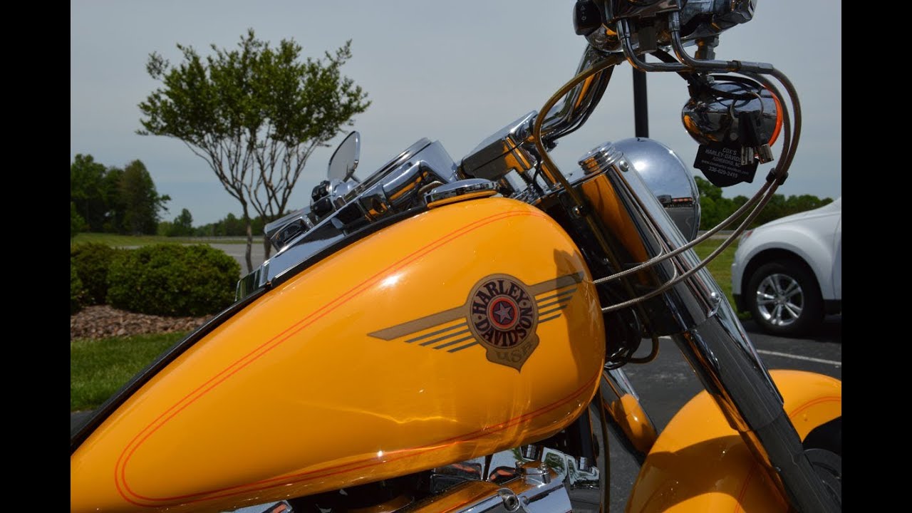 SOLD 2000 Harley  Davidson  FLSTF Fat Boy  Chrome Yellow  