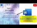 Learn to Design Invitation Cards in Word ||brainbooster_8|| Full Tutorial||