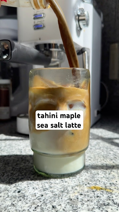 Tahini sea salt maple latte ☕️