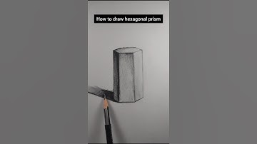 how to draw hexagonal prism #drawing #sketch
