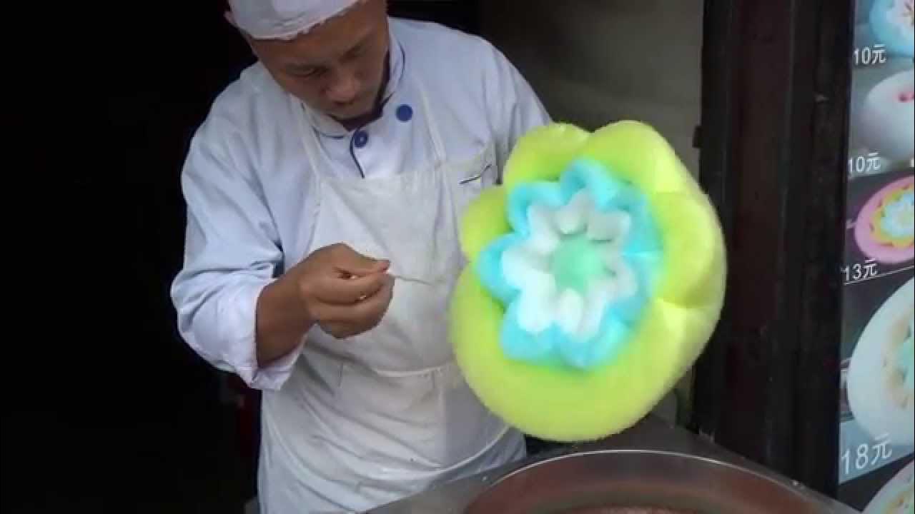 Chinese cotton candy looks like a beautiful flower YouTube