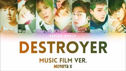 MONSTA X (몬스타엑스) - DESTROYER (THE CONNECT : D MUSIC FILM) LYRICS [COLOR CODED/HAN|ROM/ENG]