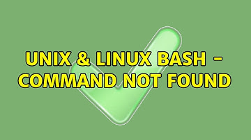 Unix & Linux: bash - command not found