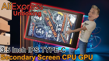 AliExpress 3.5 Inch IPS TYPE-C Secondary Screen CPU GPU RAM HDD Monitor unboxing and how-too