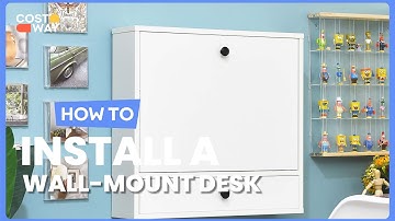 How to Install the Wall-Mount Floating Desk Foldable Space Saving Laptop | CB10278 #costway #howto