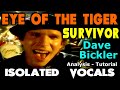 SURVIVOR -  EYE OF THE TIGER - Dave Bickler -  ISOLATED VOCALS - Analysis and Tutorial