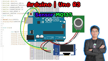 สอน เขียนโปรแกรม ภาษาซี Arduino | Uno R3 OLED จอแสดงผล  I2C  MQ135 แอมโมเนีย ไนโตรเจนออกไซด์ #EP23