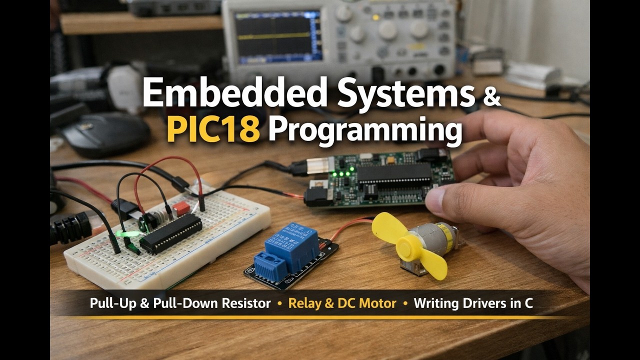 كتابة درايفرات motor relay and button using pic18 امبيديد سيستم درايفرز ...