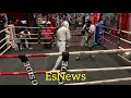 Shakur Stevenson Sparring  Ugas Champ vs Champ Check It Out - esnews boxing