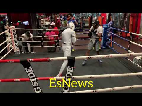 Shakur Stevenson Sparring  Ugas Champ vs Champ Check It Out   esnews boxing