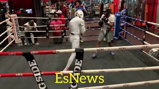 Shakur Stevenson Sparring  Ugas Champ vs Champ Check It Out - esnews boxing