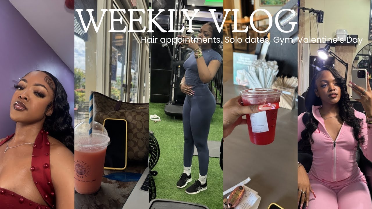 WEEKLY VLOG| Hair appts, Eyebrow appt, Solo date, Back in the gym, Valentine’s Day 💕