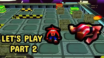 Crash Bash - 2nd Warp Room, SpaceBash, Desert Fox [Lets play P2]