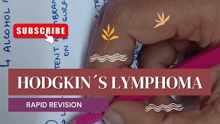 Hodgkins Lymphoma Overview Pathology High Yield Rapid Revisionhandwritten Notes