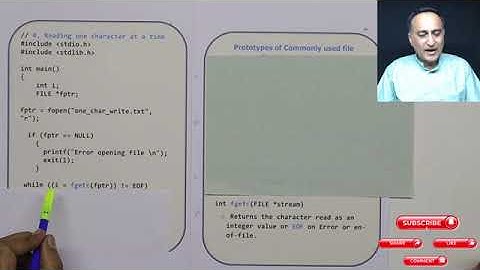 fgetc() to Read a Character from a file