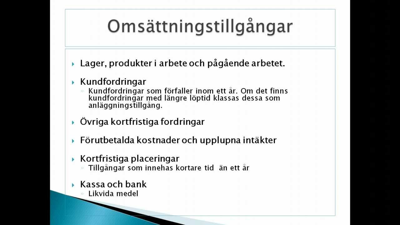 Värdering omsättningstillgångar - YouTube