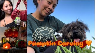 VLOG 🎃 Fireflies, Pumpkin Carving, Tarot Cards 💜🧡👻
