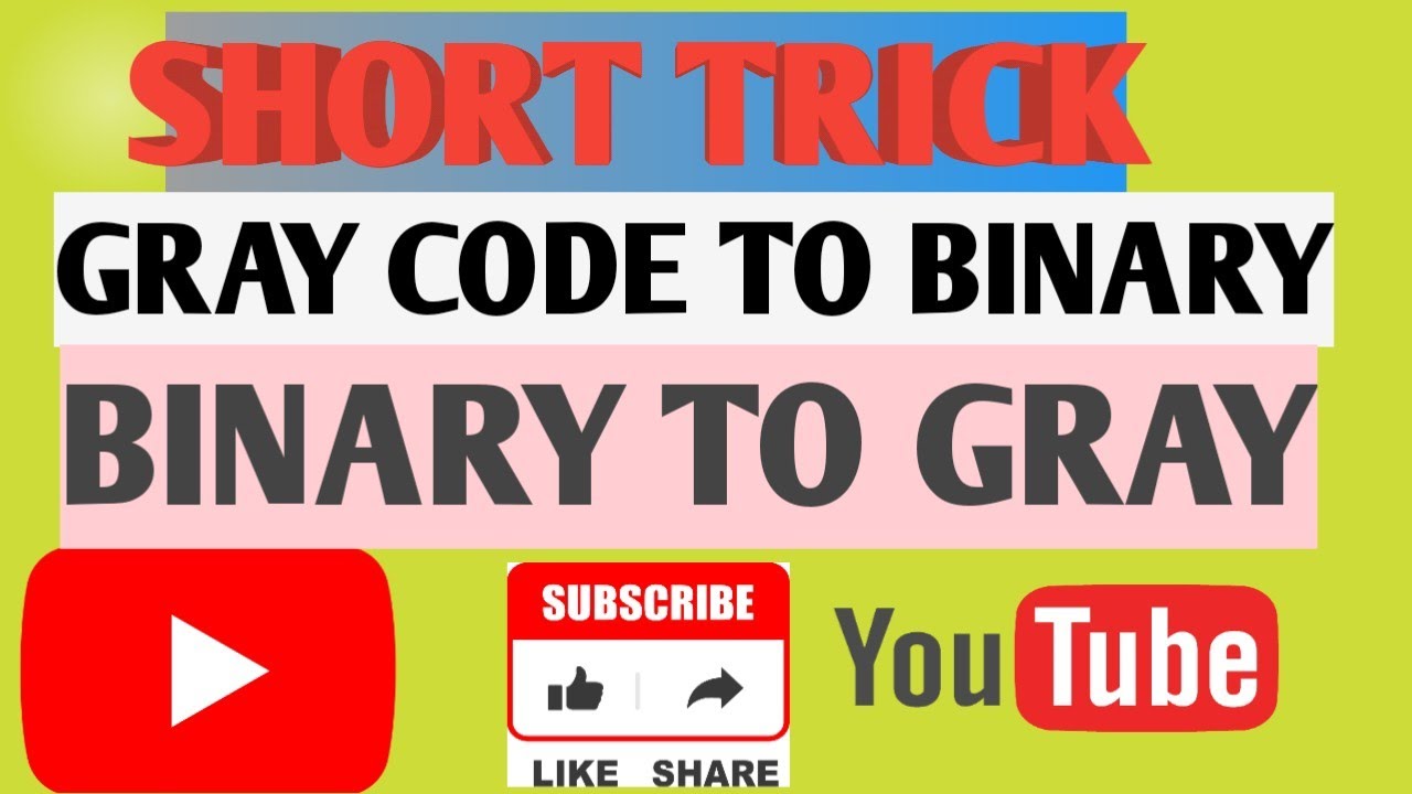 Digital electronics| Gray code to binary|binary to gray - YouTube
