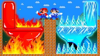 HOT AND COLD BATTLE: Mario Escape vs 999 Hot Flower and 999 Cold Flower | 2TB STORY GAME