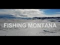 Long Trek Across Frozen Lake for TROUT! (ICE Fishing Montana)