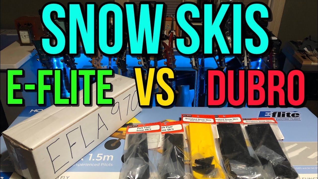 E-Flite EFLA 970 Taildragger vs Dubro Snow Skis 