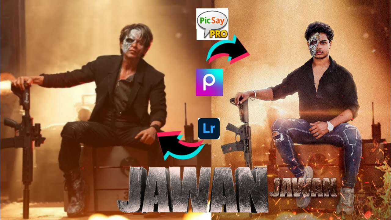 Jawan movie poster Editing in PicsArt / mobile editing /editing tutorial l jawan movie