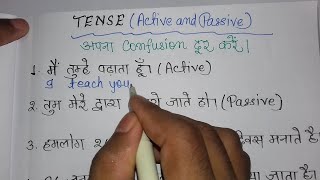 TENSE/Active and Passive Voice/Hindi to English Translation