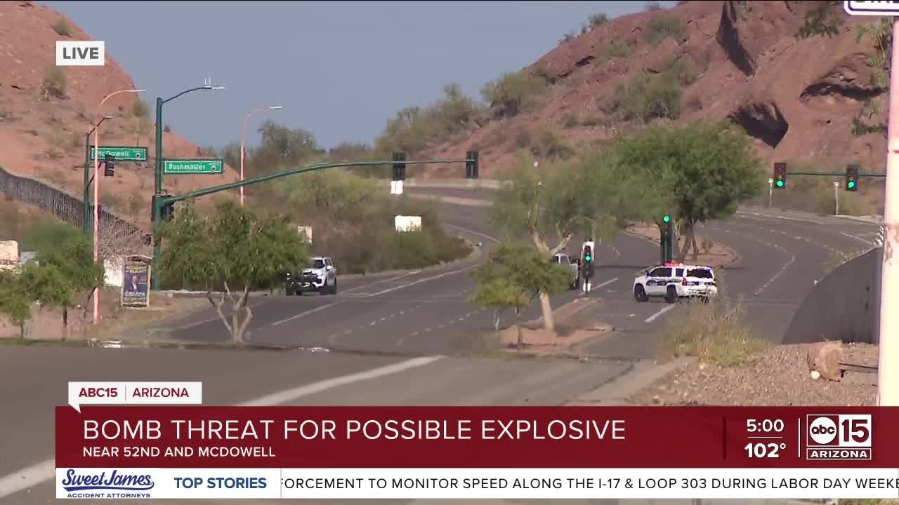 Evacuations ordered after incendiary device found at Papago Park military reservation
