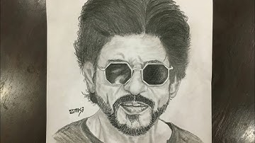 draw sketch of Sharukhan,A realistic portrait drawing timelapse