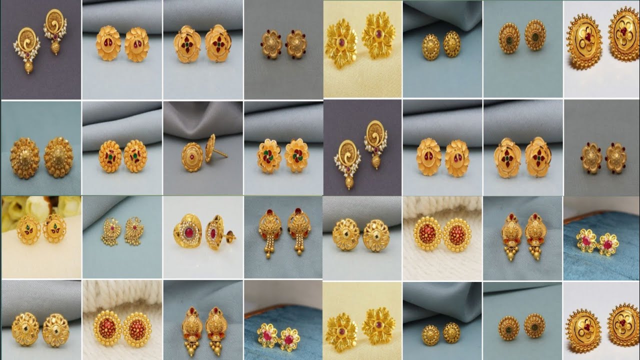 Latest Gold Earrings Design for Women || Daily use stud earrings design 2025-2026