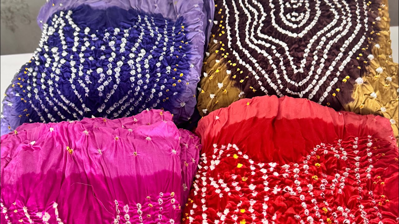 Modal neck Daman Bandhej Suit Material