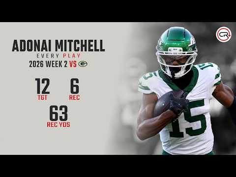 Adonai Mitchell Week 2 Highlights vs Packers | Every Target and Catch