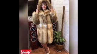Fur coat red gold fox hoodie. Sale shop jacket eBay. furlove fox hoodie