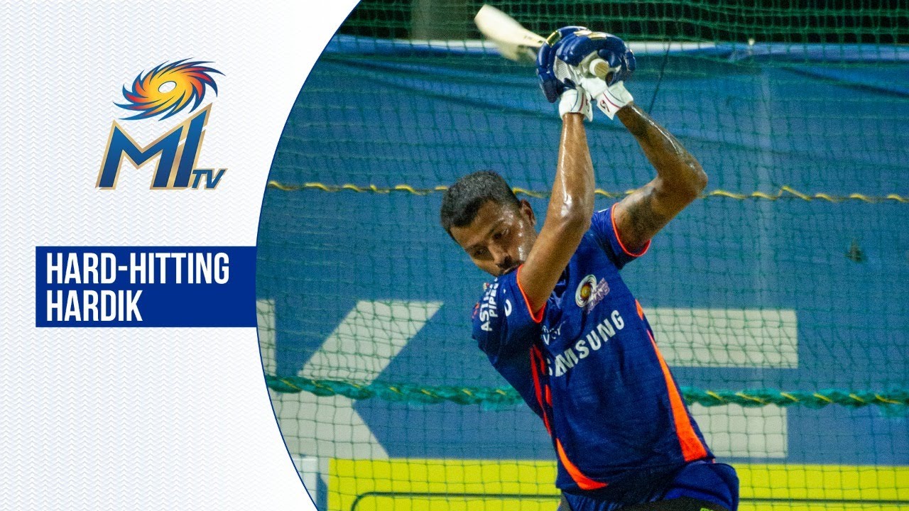 Hardik Pandya batting in the nets | हार्दिक पंड्या की नेट्स में बल्लेबाज़ी | Mumbai Indians