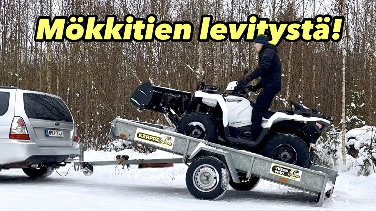 Käyn levittämässä mökkitietä mönkijällä!❄️ | Polle + Alueaura