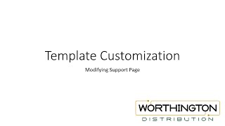 OmniTouch 7 Template Customization Part 2-7 - Customizing Support Page