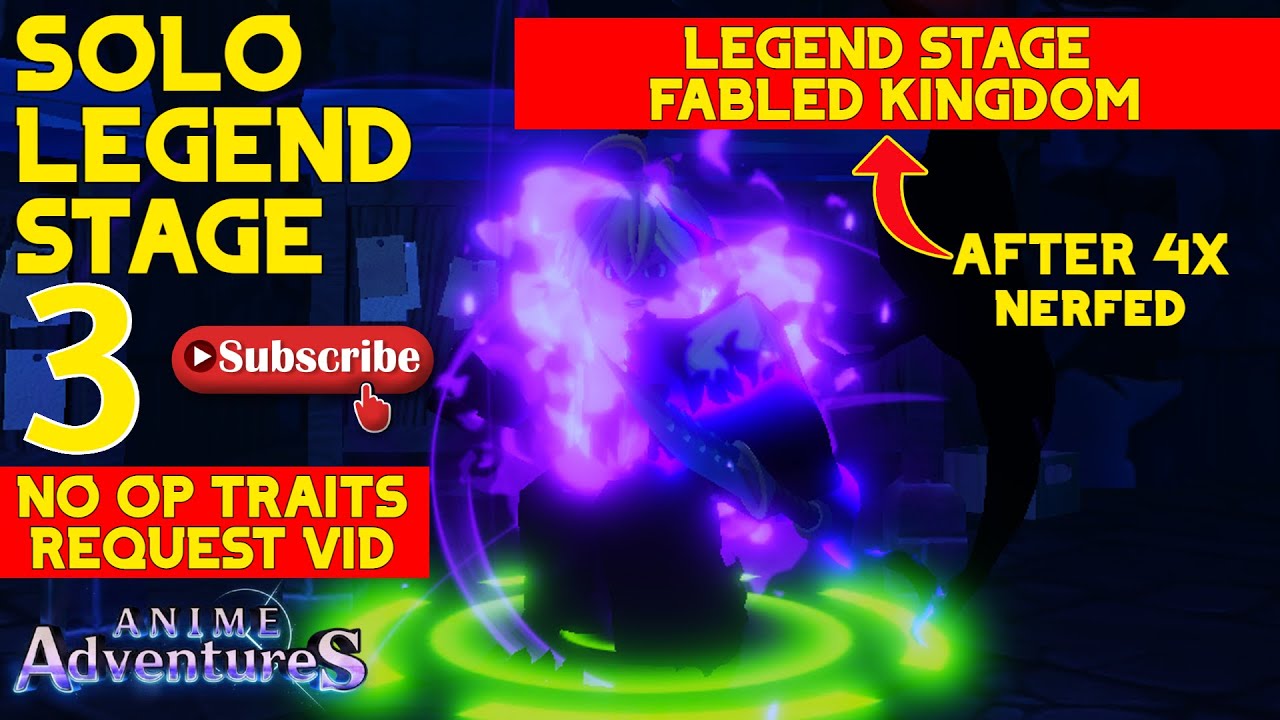 SOLO LEGEND STAGE 3 FABLED KINGDOM ( MELIO ) | ROBLOX ANIME ADVENTURES
