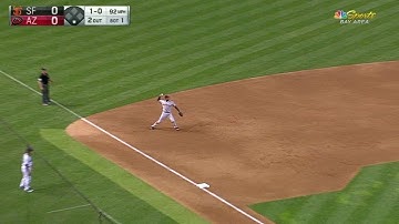 SF@ARI: Nunez makes nice backhanded play for the out