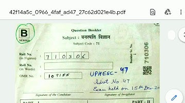 #BOTANY UPHESC, Botany Assistant professor question paper solved ( Exam  held on 15th Dec, 2018