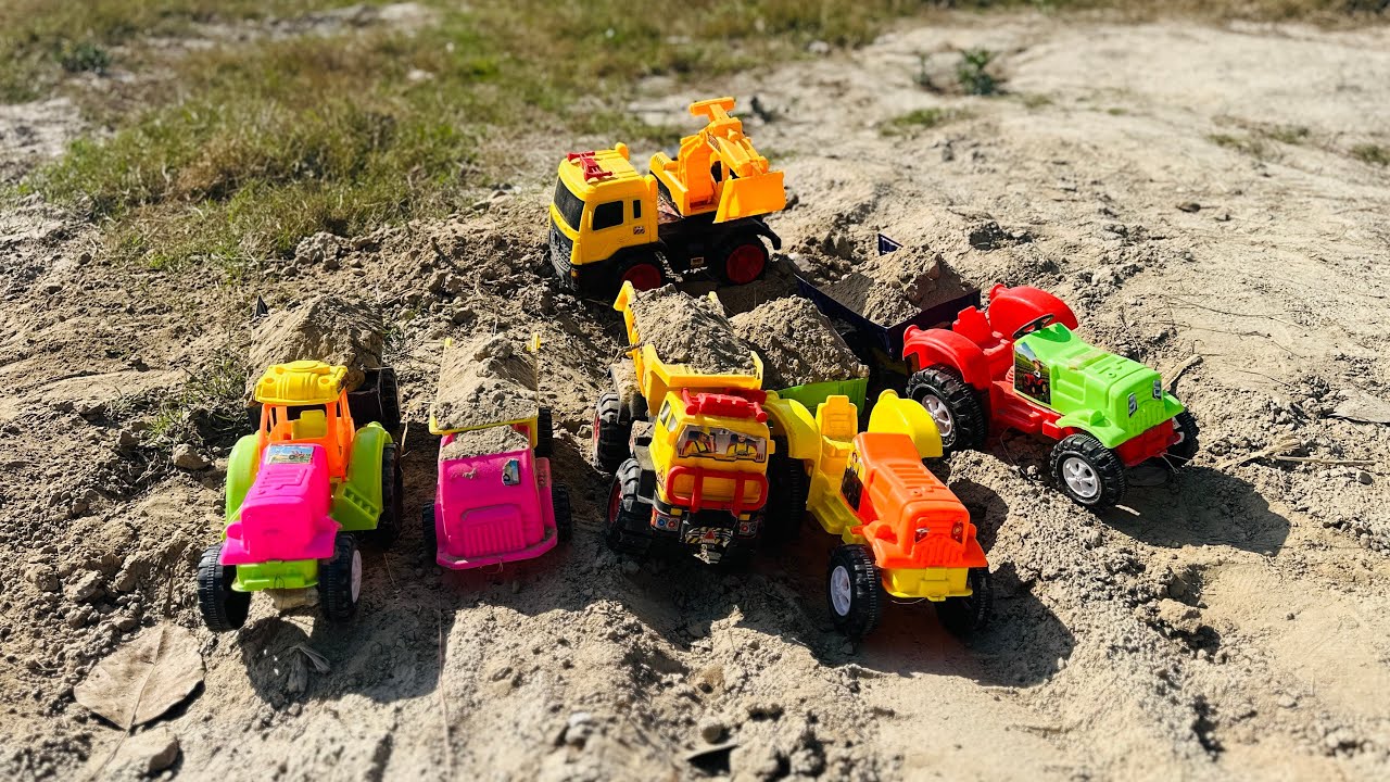 JCB 5cx fully loading mix sand Tata tipper truck 2518 | Mahindra Arjun novo 605 Di | jcb cartoon