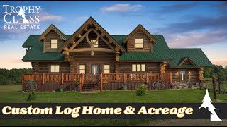4450 50th Ave, Sears, MI | Custom Amish Log Home & 40 Acres | Trophy Class Real Estate