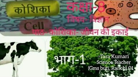 कोशिका- जीवन की इकाई, ( भाग -1,)Cell-unit of Life in Hindi,Jcert book