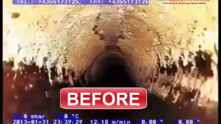 DRAINMEN SERVICES - BRAWOLINER® Inversion Pipe Relining (Before and After)