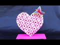 Making Heart showpiece from cotton. Craft for home decoration. Gk craft